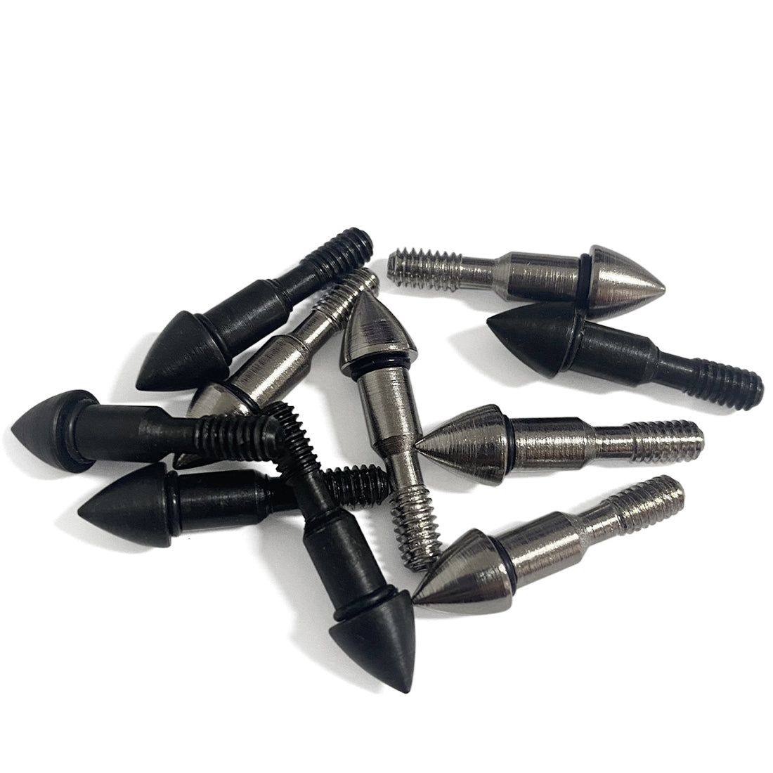 12Pcs Steel Target Arrow Points 100/125/150/200/300 Grain Archery Field Tips for Arrow Building