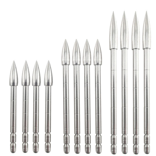 12Pcs 4.2mm Steel Target Arrow Points 80/100/120/150/200 Grain Archery Practice Tips