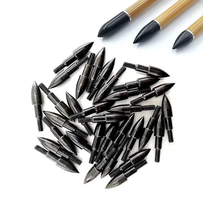 12Pcs Steel Screw-In Field Points 75/100/125 Grain Bullet Arrow Tips for Target Archery