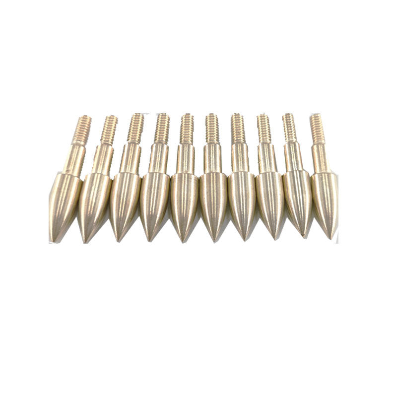 12Pcs Gold Target Arrow Points 75/100 Grain Metal Arrow Tips for 6.2mm ID Archery Shafts