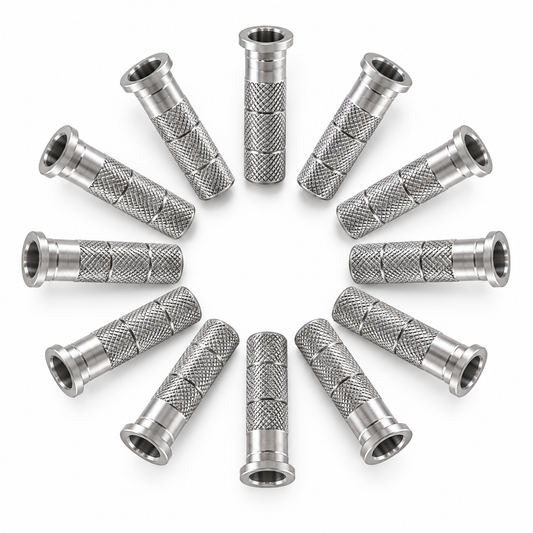 12Pcs Aluminum Arrow Nock Inserts Metal Replacement Nock Adapters for 6.2mm ID Arrow Shafts