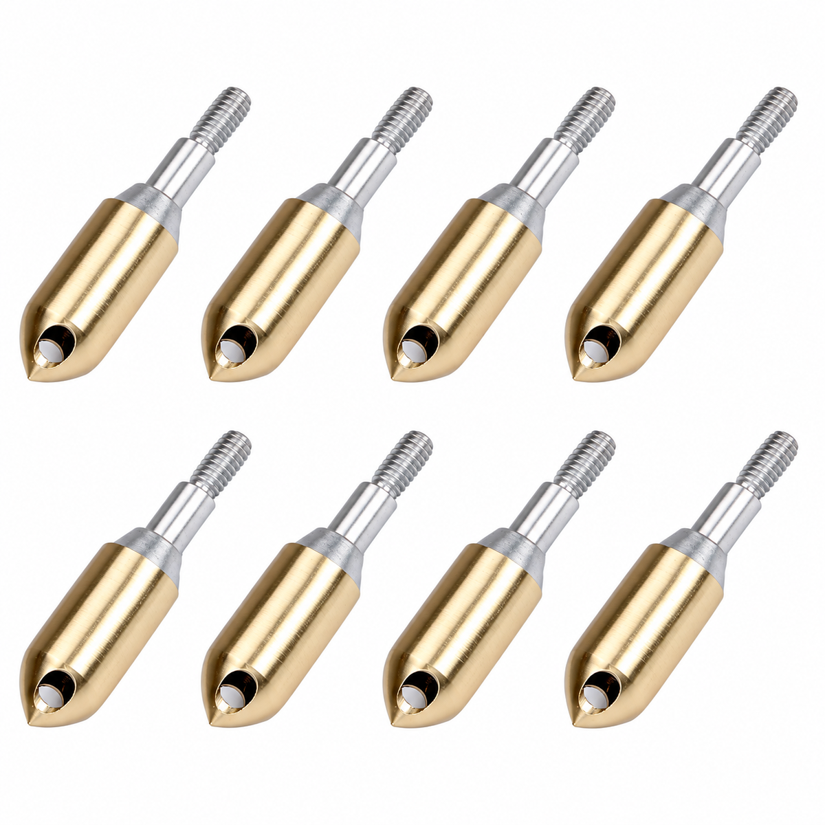 12Pcs Copper Whistling Arrowheads Gold Metal Whistle Arrow Tips for Archery Practice
