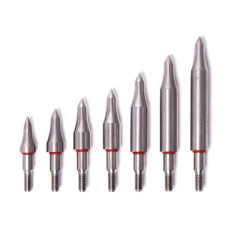 12Pcs Stainless Steel Target Arrow Points 75–300 Grain Field Tips for 6.2mm ID Archery Shafts