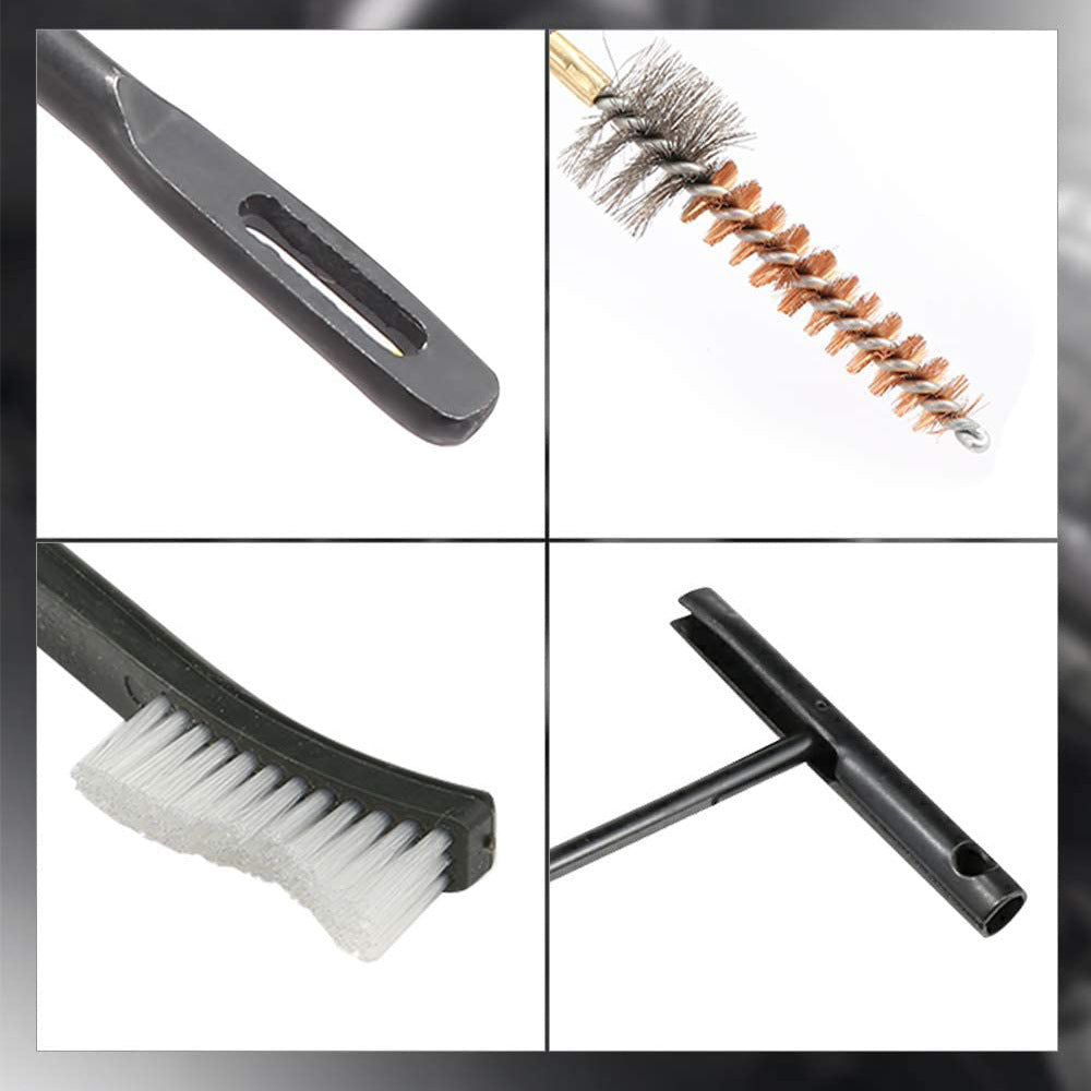 Outdoor cleaning kit, hunting cleaning kit, universal flat brush cleaning kit tool