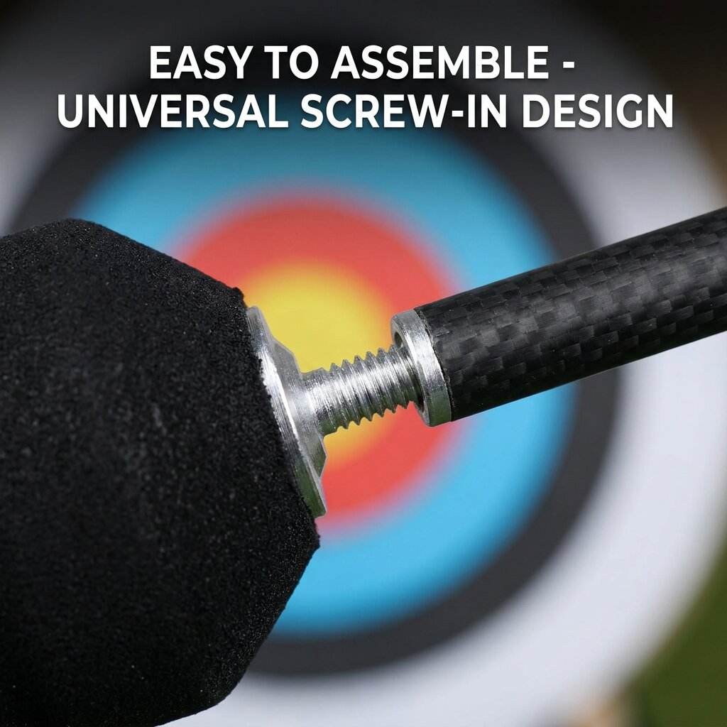 EVA Foam Arrow Tips Soft Screw-In Replacement Arrowheads for Archery Training and Practice