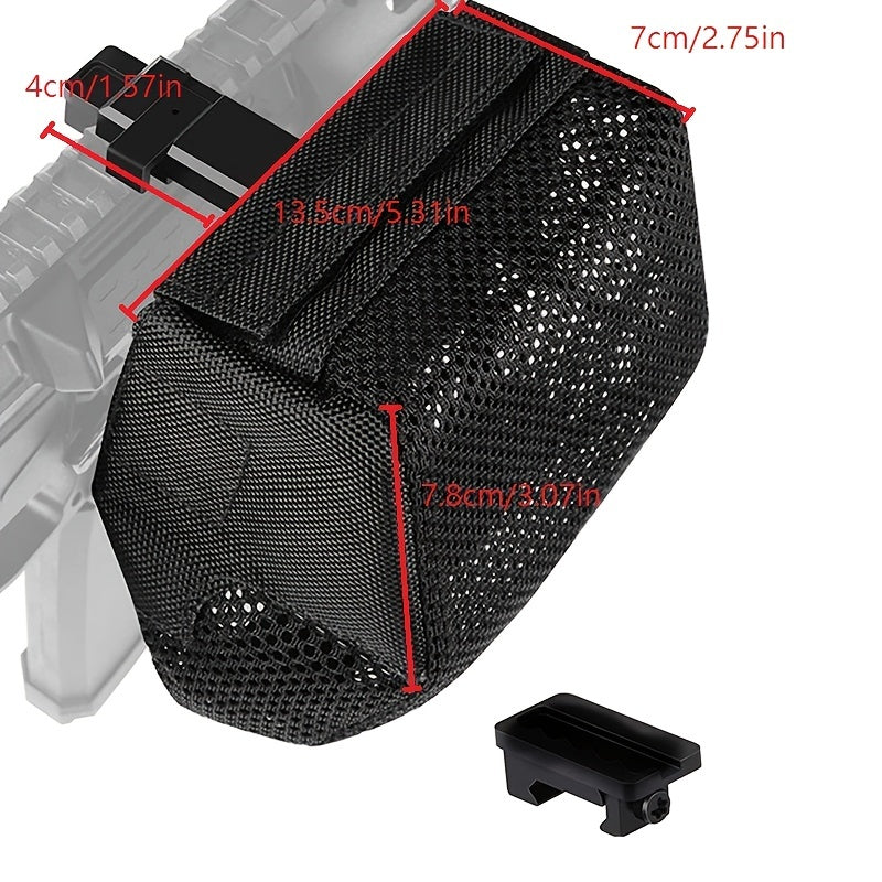 Heat Resistant Brass Catcher Thickened Nylon Cartridge Casing Shell Catcher Net with Picatinny Rail Mount