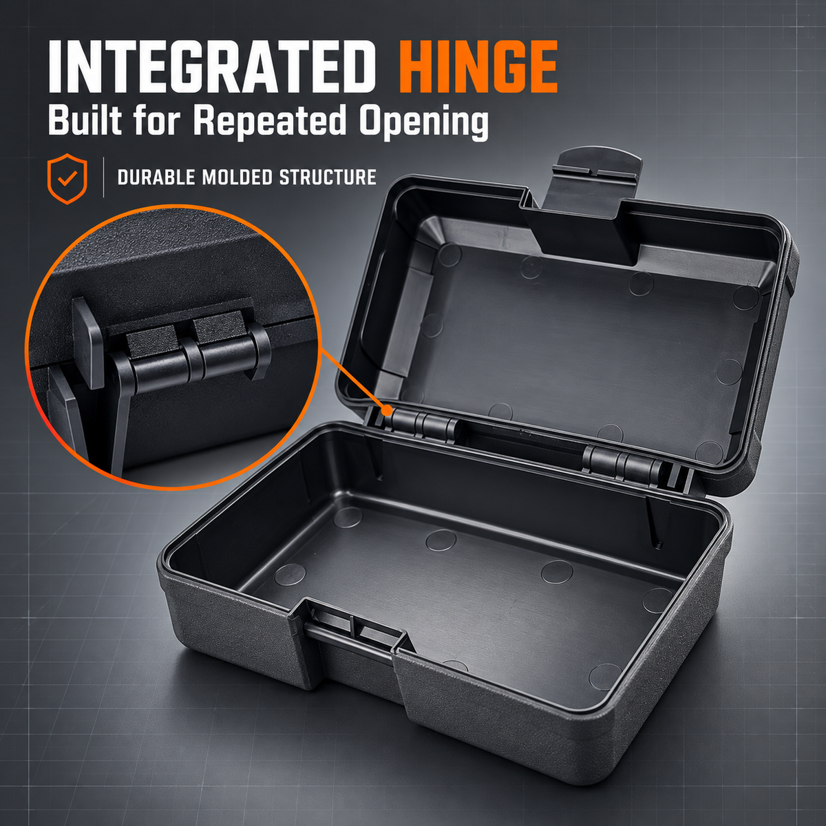 Portable Waterproof Hard Storage Case with Dual Latches
