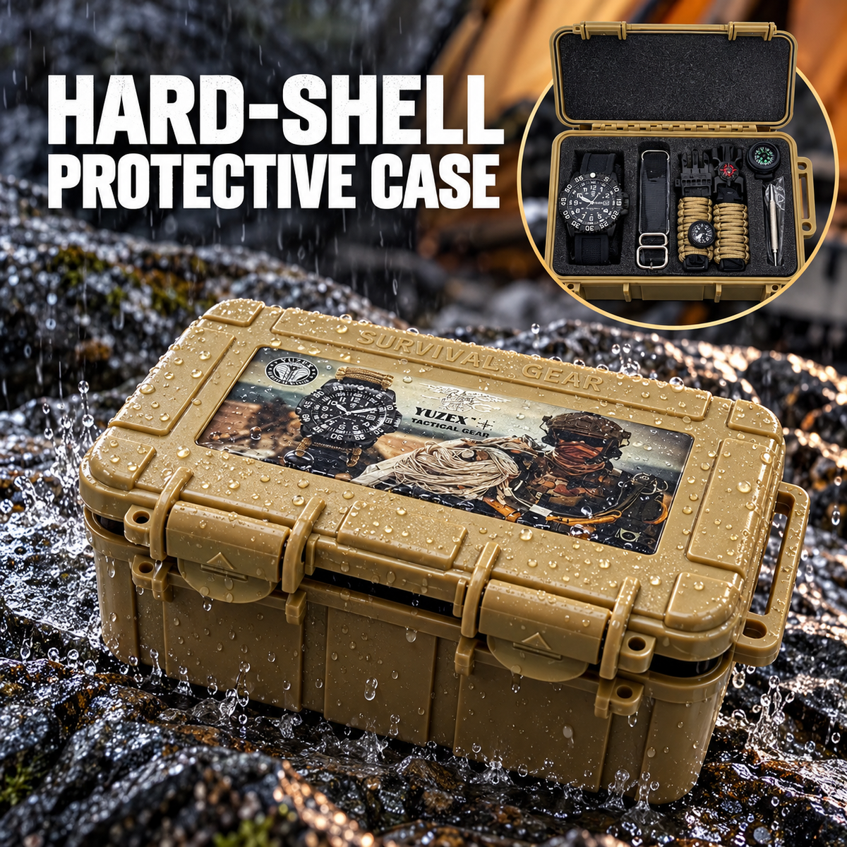 Outdoor Adventure Gift Set with Watch Compass Survival Accessories