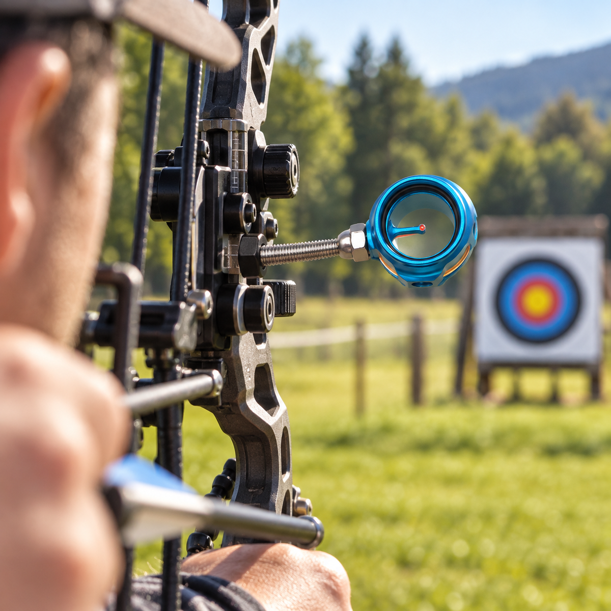 21mm Recurve Bow Sight Pin with Fiber Optic and 8-32 Thread