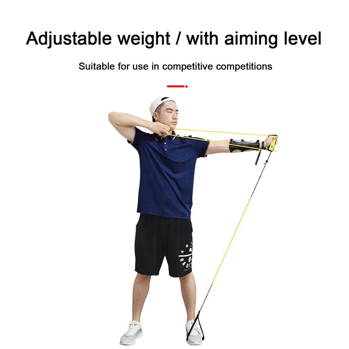 Archery Resistance Band Trainer Portable Bow Draw Strength Training Device for Archers