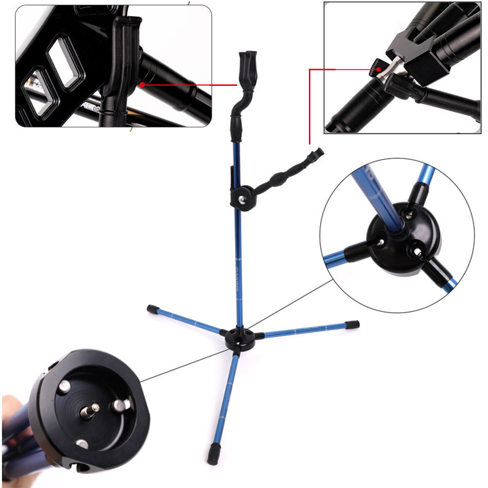 Foldable Archery Bow Stand Portable Tripod Holder for Compound Recurve Bows