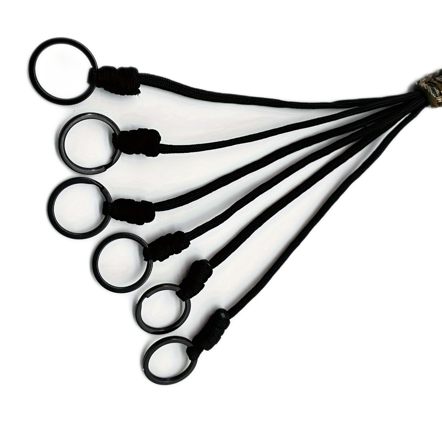 Outdoor trophy hunting lanyard, high-quality material lanyard with 12 high-quality metal rings, outdoor woven duck lanyard