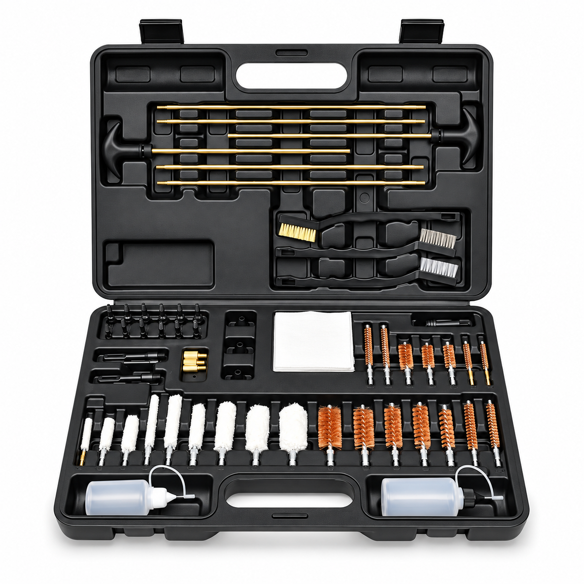 Universal Gun Cleaning Kit with Multi Caliber Brushes Portable Case