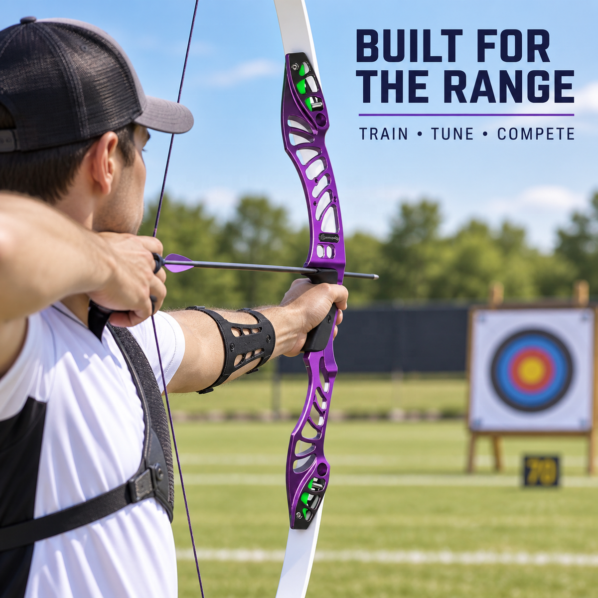 25-Inch ILF Recurve Bow Riser CNC Aluminum Right-Handed Archery Handle