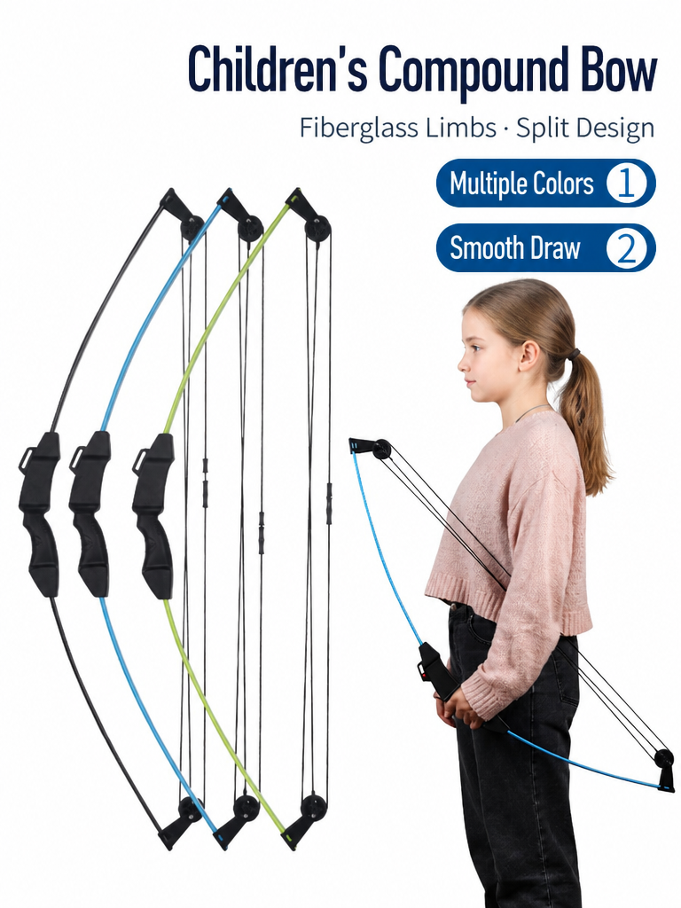 18 LBS Youth Compound Bow Lightweight Beginner Archery Bow with Fiberglass Limbs