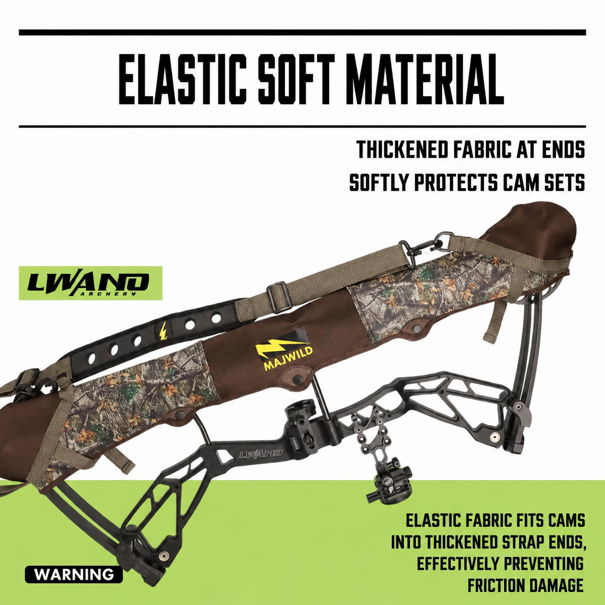 Adjustable Compound Bow Sling with Cam Covers and Carry Strap