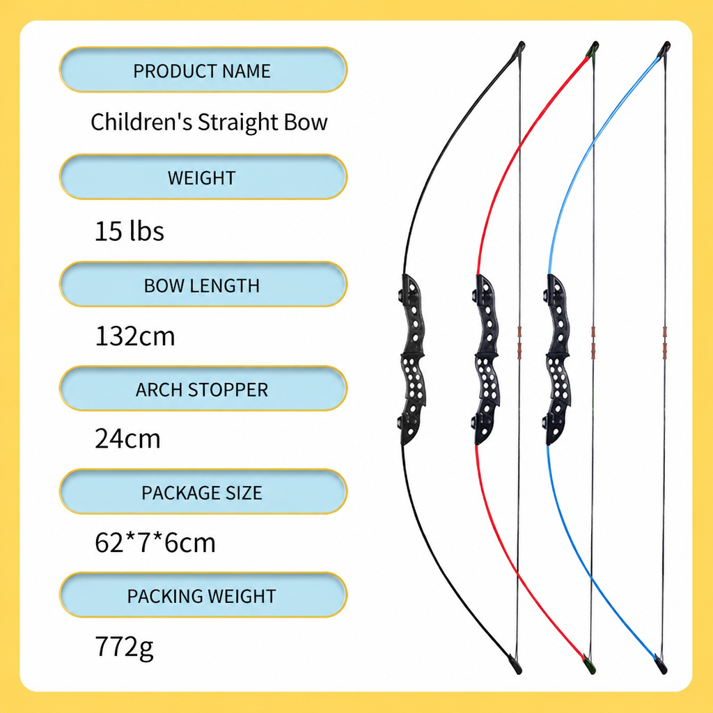 15 LBS Youth Recurve Bow 52 Inch Fiberglass Beginner Archery Bow