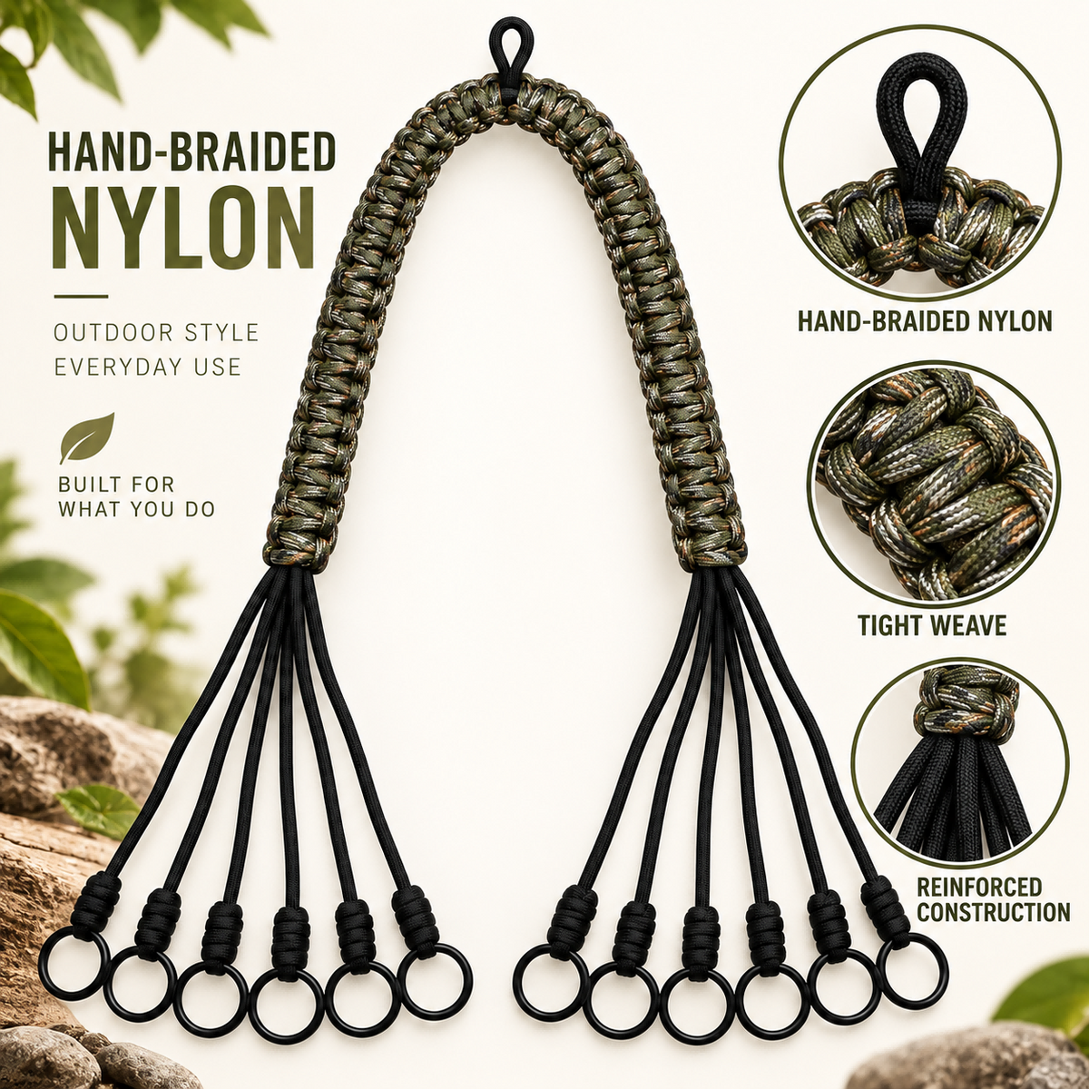 12 Ring Duck Game Carrier Braided Nylon Waterfowl Hunting Strap