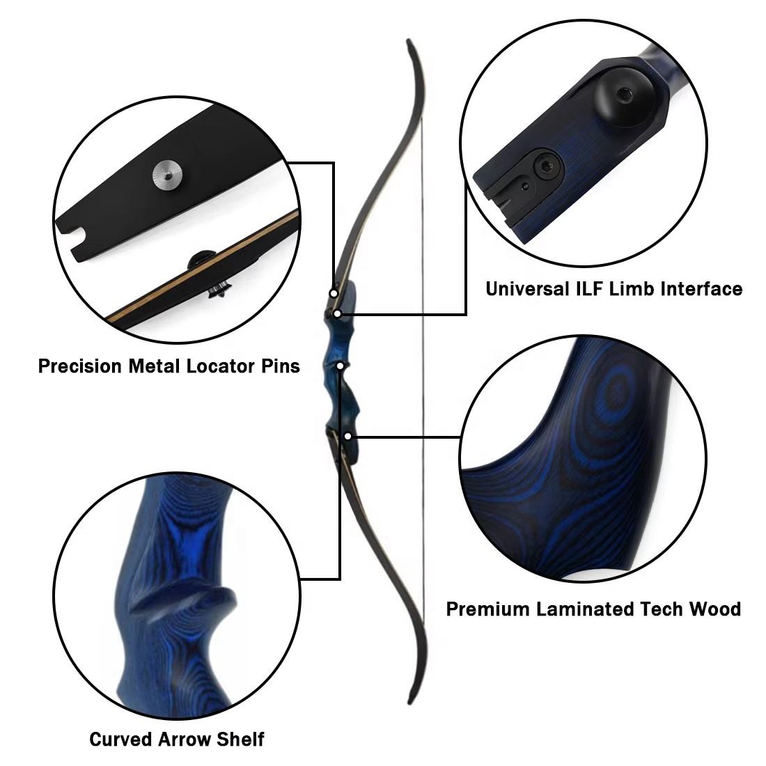 25 to 60 LBS Adjustable Compound Bow CNC Riser Right-Handed Archery Bow