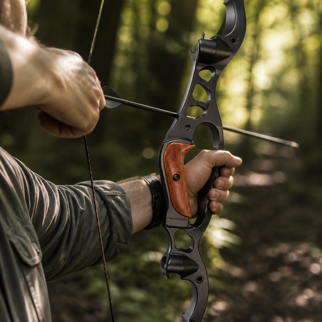 21 Inch Recurve Bow Riser Aluminum Alloy Archery Handle with Ergonomic Grip