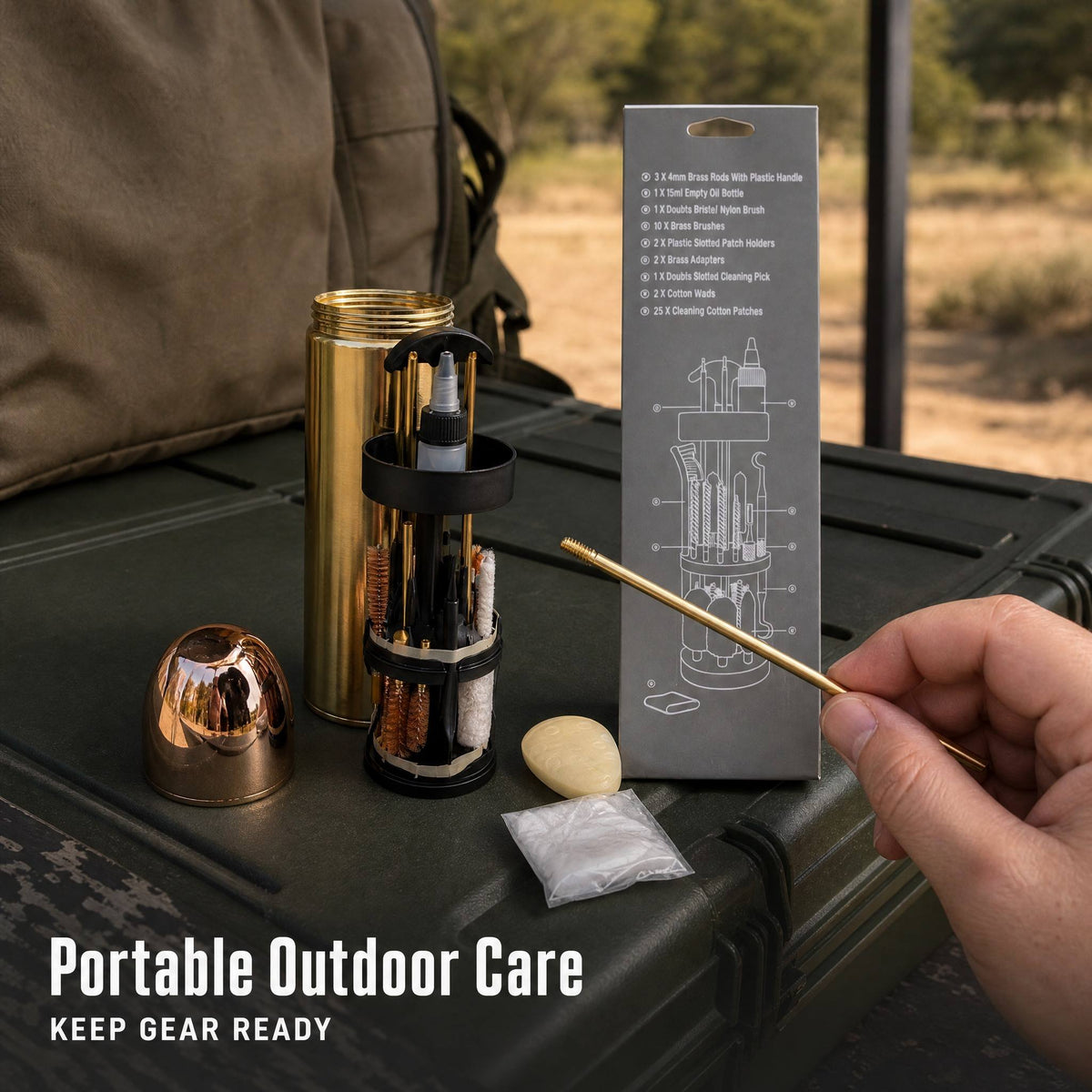 Portable Copper Cleaning Kit with Multi Brush Tools Storage Case