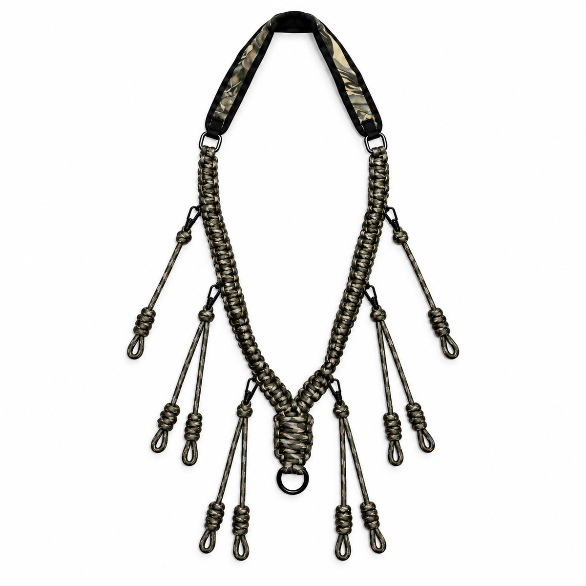 10 Loop Duck Call Lanyard Braided Nylon Camo Waterfowl Call Holder