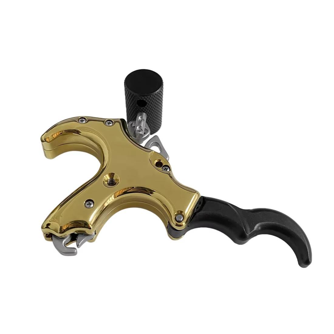 Solid Brass Compound Bow Thumb Release Aid with 3 or 4 Finger Grip