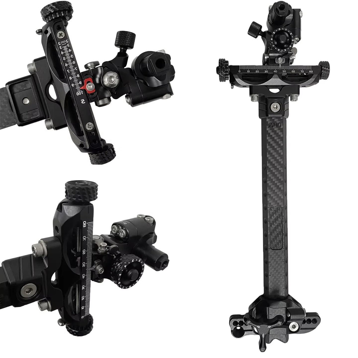 Adjustable 3-Axis Compound Bow Sight with Carbon Fiber Extension Bara