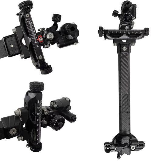 Adjustable 3-Axis Compound Bow Sight with Carbon Fiber Extension Bara