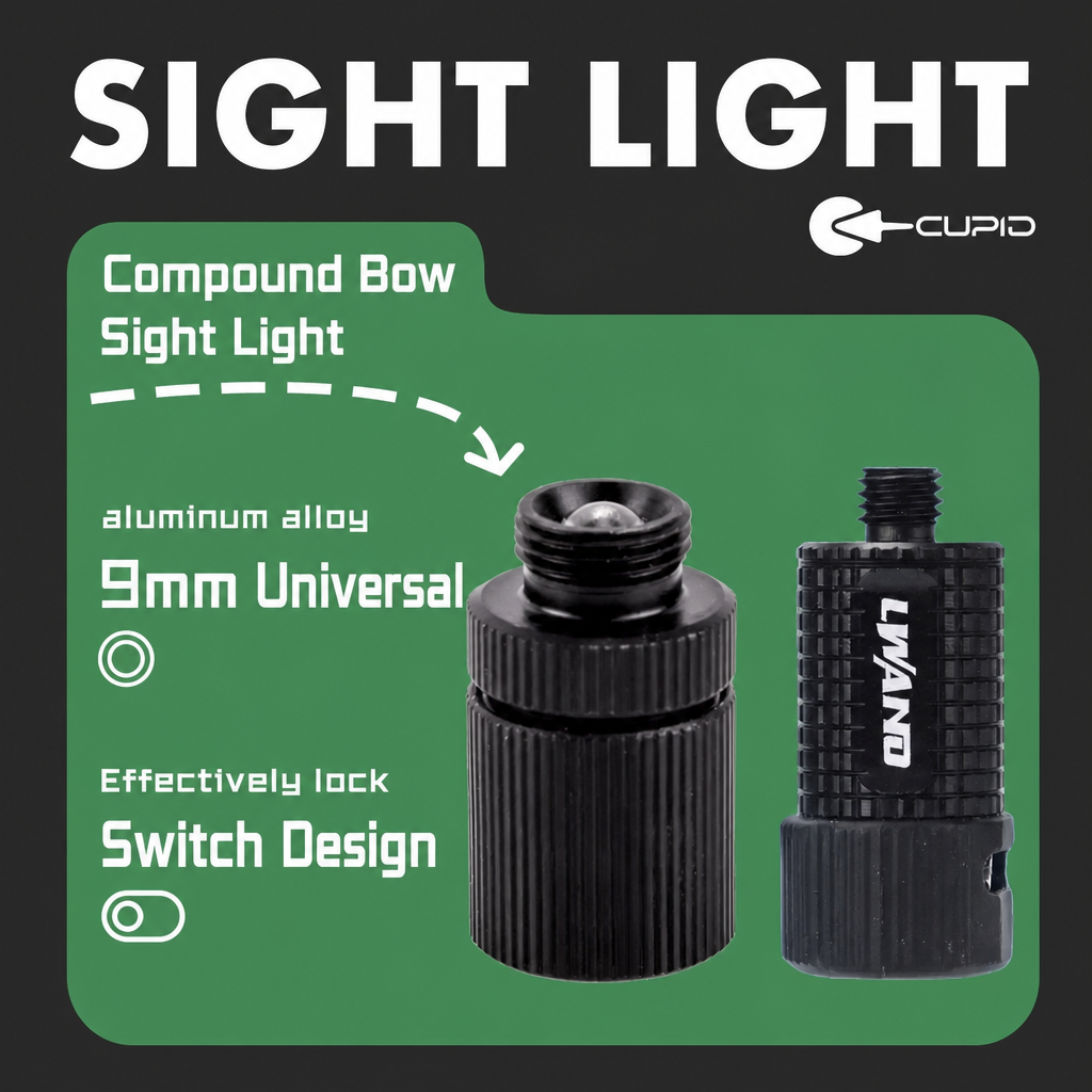 9mm LED Bow Sight Light for Compound Bow Fiber Optic Sights