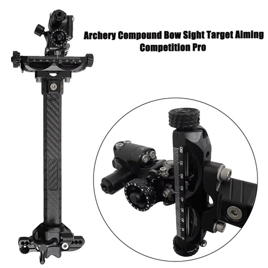Adjustable 3-Axis Compound Bow Sight with Carbon Fiber Extension Bara