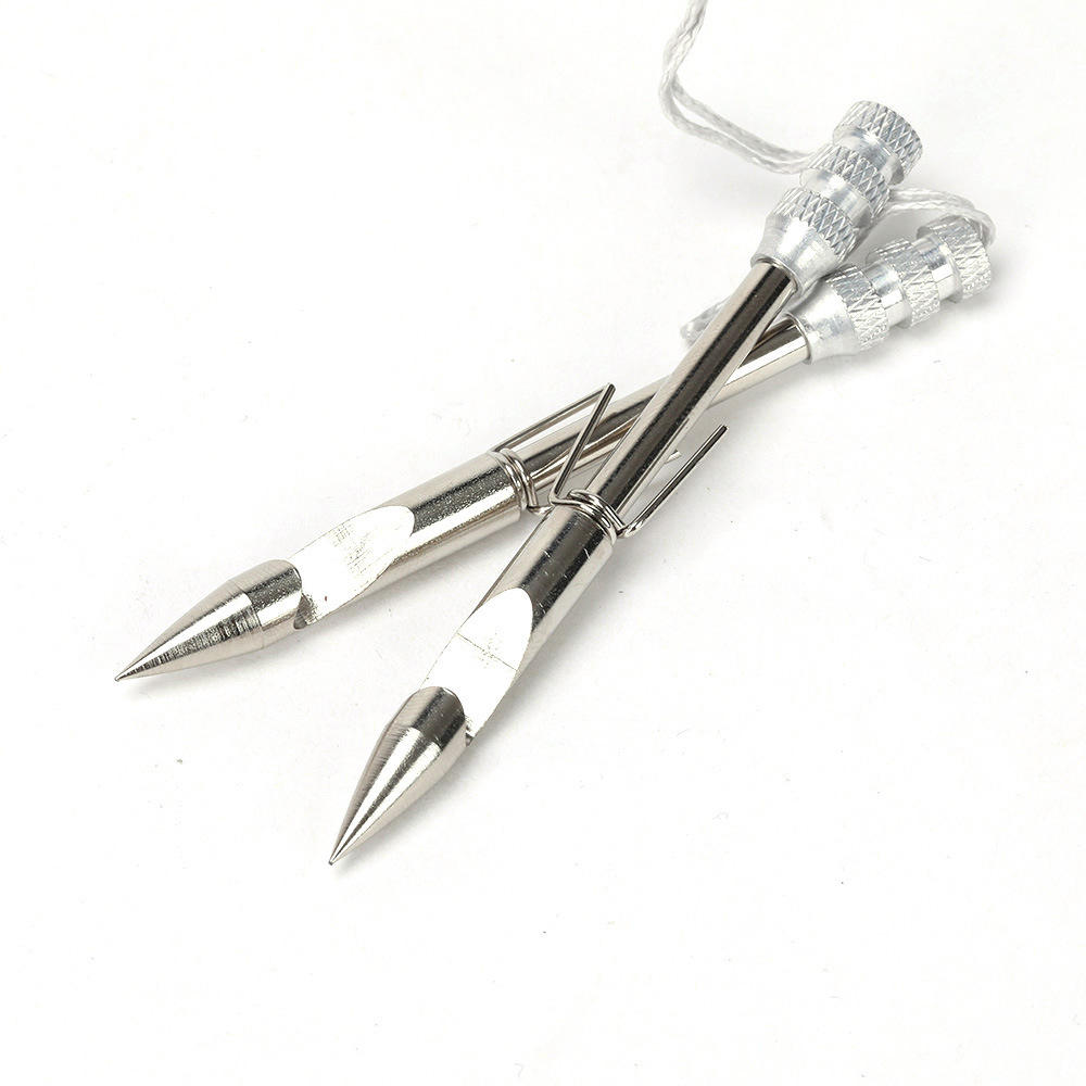 6Pcs Stainless Steel Fish Darts 9.3cm and 14.5cm Metal Fishing Darts for Outdoor Bowfishing