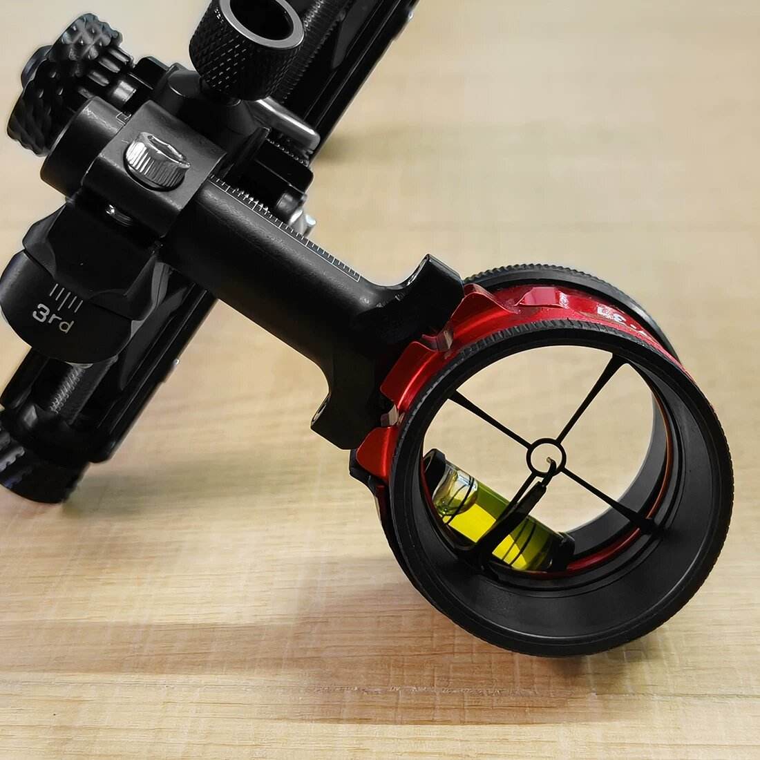 Single Pin Compound Bow Sight Scope Housing with Bubble Level