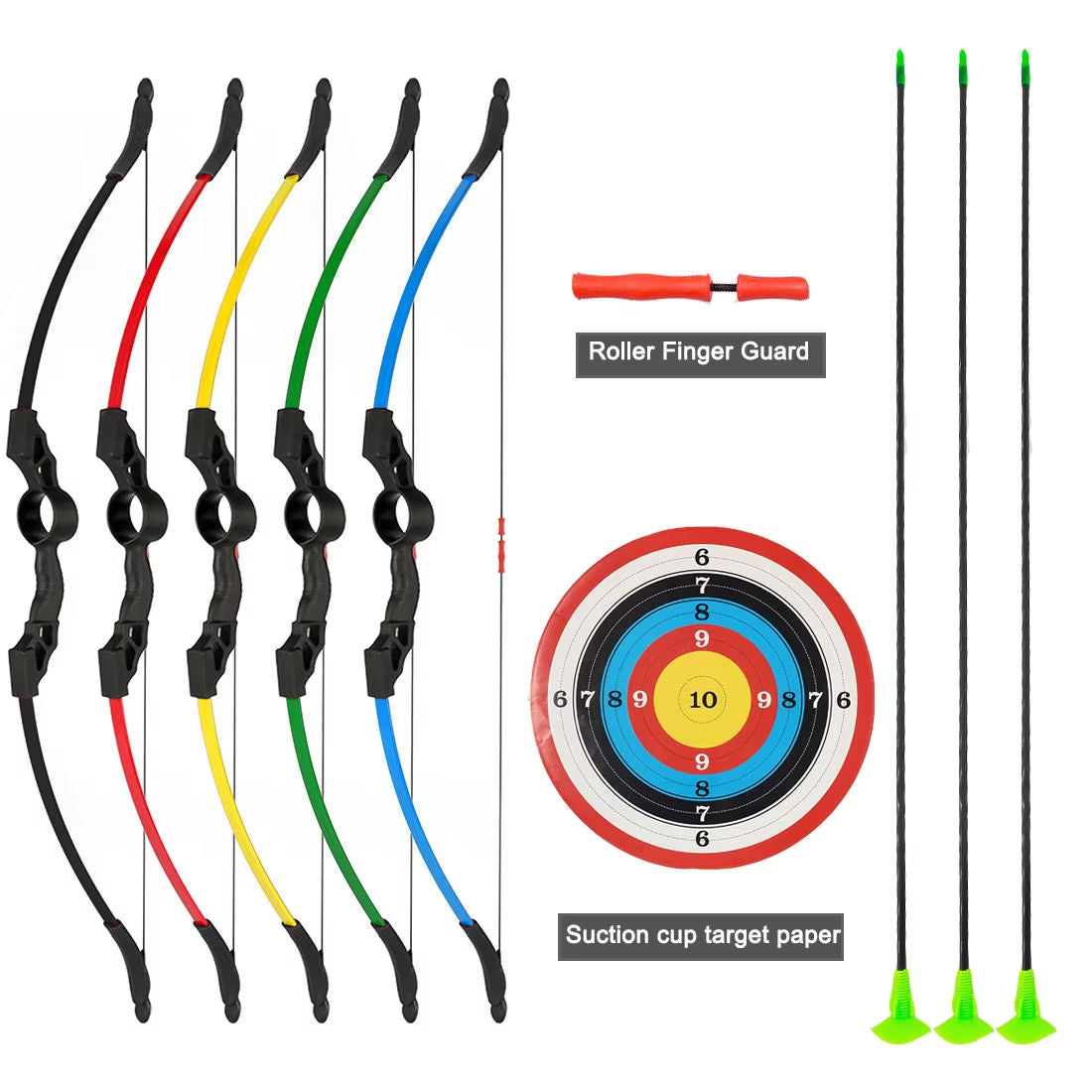 Kids Recurve Bow and Arrow Set 46 Inch Bow with Suction Cup Arrows
