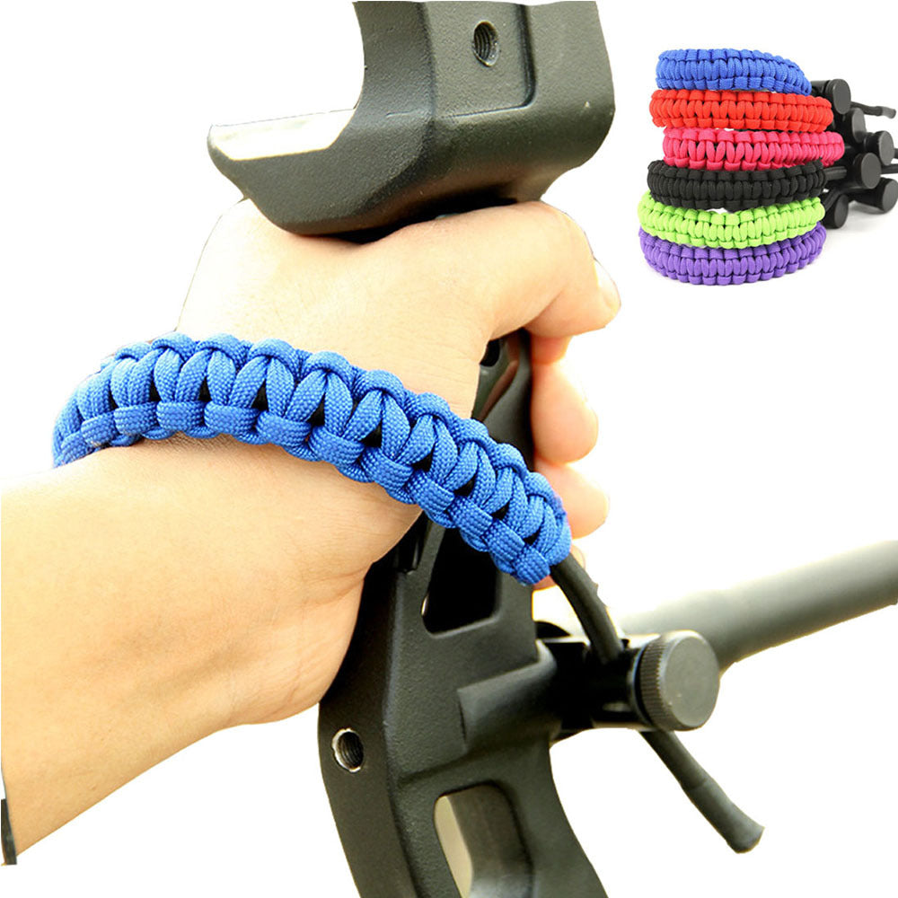 Adjustable Archery Bow Wrist Sling Braided Nylon Compound Bow Strap