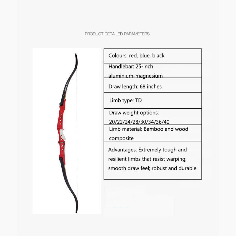 68 Inch Takedown Recurve Bow 20 to 40 LBS Target Archery Bow