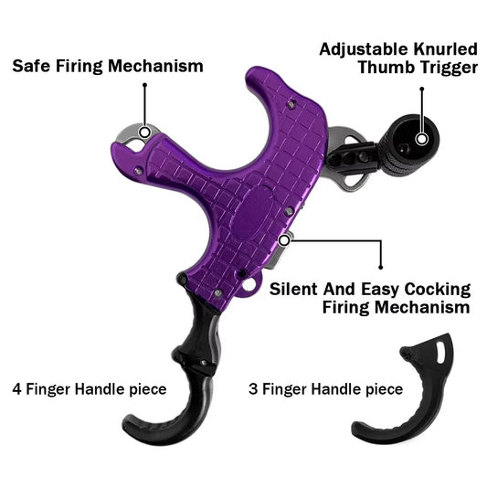Archery Thumb Release Aid Adjustable Trigger with Ergonomic Grip for Compound Bows