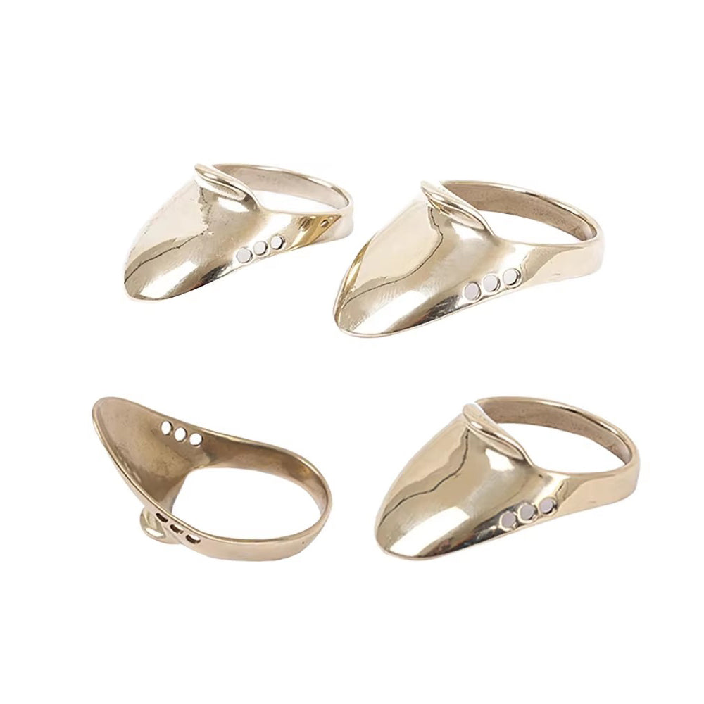 Brass Archery Thumb Ring Traditional Thumb Draw Release Ring 18–24mm