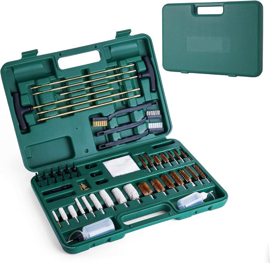 Universal Gun Cleaning Kit, Brushes Gun Cleaning Tool Set for Pistols Hunting Handgun Shot Guns Rifle with Travel Size Portable Case