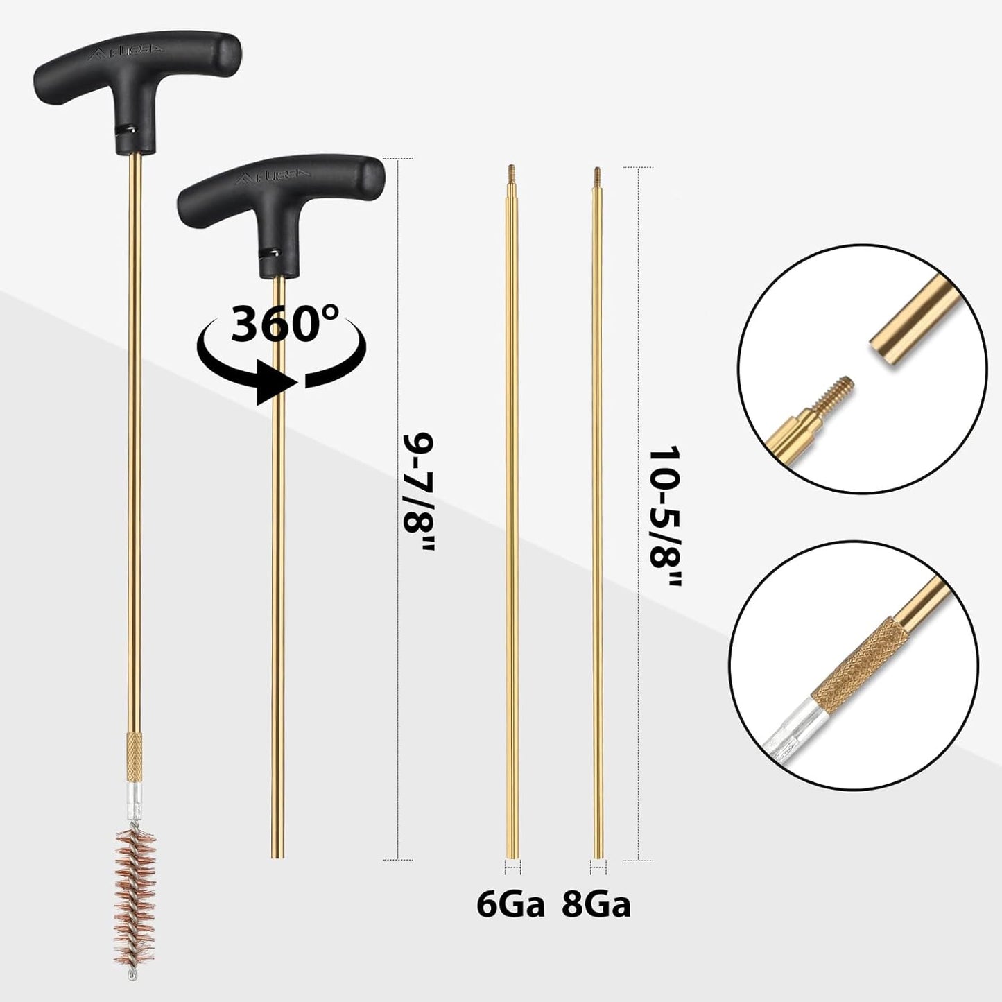 Universal Gun Cleaning Kit, Brushes Gun Cleaning Tool Set for Pistols Hunting Handgun Shot Guns Rifle with Travel Size Portable Case
