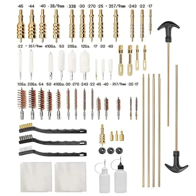 Universal Gun Cleaning Kit, Brushes Gun Cleaning Tool Set for Pistols Hunting Handgun Shot Guns Rifle with Travel Size Portable Case